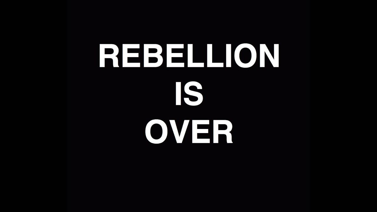 rebellion is over video cover